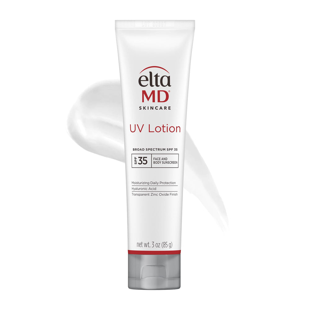 EltaMD UV Lotion bottle front, mineral-based protection with a lightweight, non-white-cast finish.