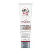 EltaMD UV Physical Rosy Tint bottle shows mineral SPF and natural finish.