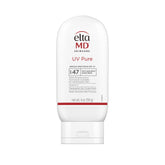 EltaMD UV Pure sunscreen bottle showing mineral protection for face and body.