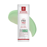 EltaMD UV Skin Recovery Green Tint bottle shown, protecting sensitive skin