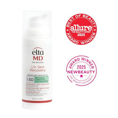 EltaMD UV Skin Recovery Green Tint pump shown for easy application
