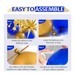 ELTNEGSA gold star balloons create a dramatic focal point