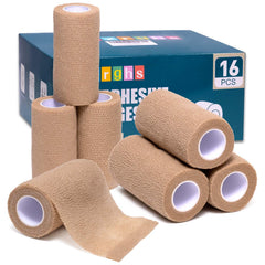 Elzrghs self-adhesive bandage wrap box with 16 rolls, ready for quick wraps.