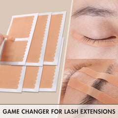 Embagol tape features a glue-free center to protect eyelids during placement.