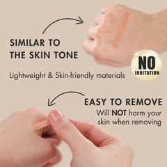 Embagol latex-free material minimizes irritation and cleans away residue easily.