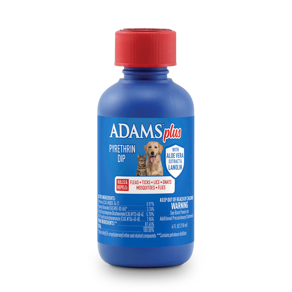 Emballage ADAMS Plus Pyrethrin Dip prêt au traitement antiparasitaire