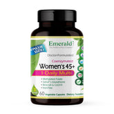 Emerald Labs Women's 45+ multivitamin bottle front view for daily wellness support.
