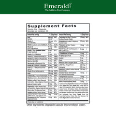 EMERALD LABS Women's 45+ capsules close-up for convenient daily nourishment.