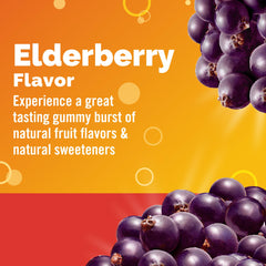 Closeup of Emergen-C Elderberry Gummies highlights real fruit texture