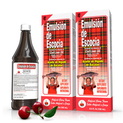 Emulsion of Scotland cherry-flavor bottle pour supports easy daily intake for immune and bone health