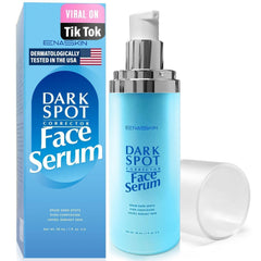 EnaSkin dark spot serum bottle closeup for even skin tone