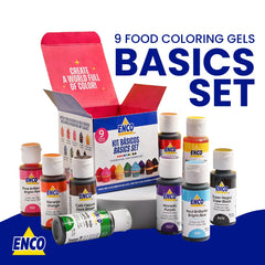 ENCO 9 Basic Orange gel color for warm, sunny tones in desserts