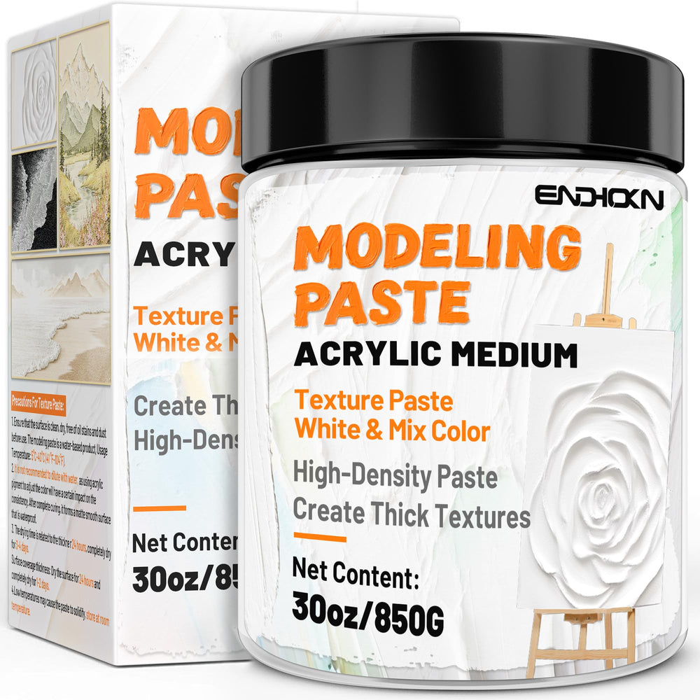 Endhokn thick modeling paste 600ml bottle for durable textured acrylic art.