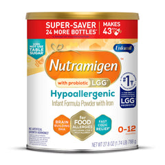 Enfamil Nutramigen bottle pour illustrating smooth feeding and potential colic relief