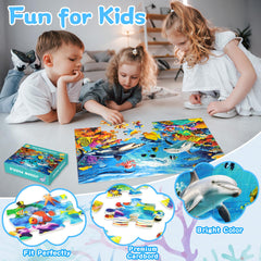 Engfa Puppy Picnic Party 100-piece puzzle promotes patience and spatial thinking.