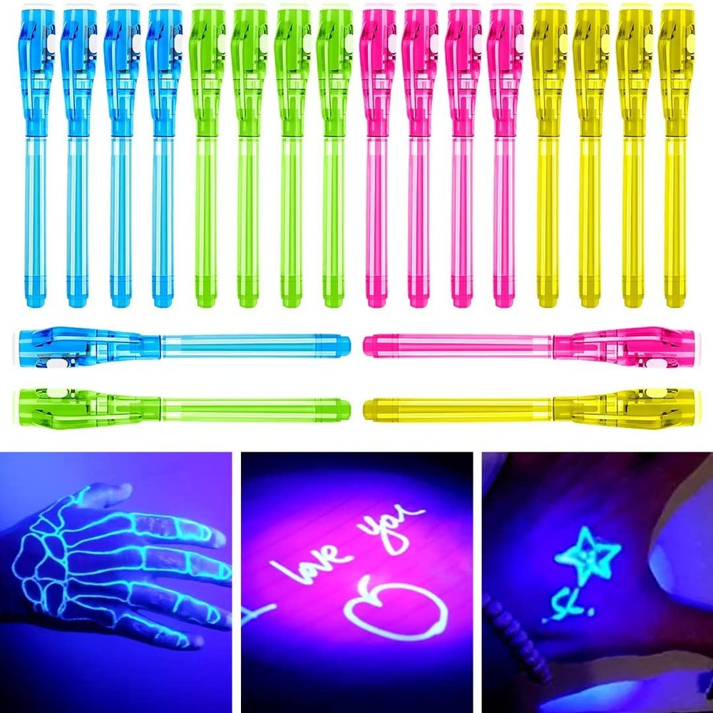 ENJOCASES invisible ink pen cap with UV light reveals secret messages for night play