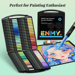 ENMY 80 colors color swatches show vibrant pigments for art.