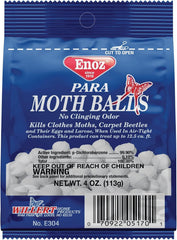 Enoz Moth Balls placed inside an airtight container for seasonal fabric protection.