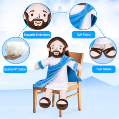 Enryounr Jesus Plush brown sandals, authentic detail for a traditional figure.