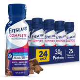 Ensure Complete Milk Chocolate bottle highlights 30g protein per serving.