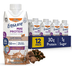 Ensure Max Protein Cafe Mocha bottle ready for on-the-go protein fueling