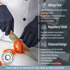 Ensure chemo-rated nitrile gloves with strong chemical resistance for medical settings