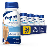 Ensure Original Butter Pecan shake in an 8oz bottle for quick, balanced nutrition.