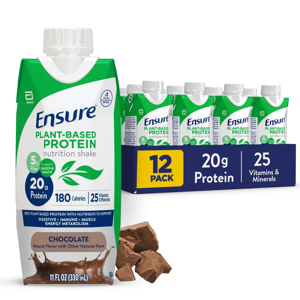 Ensure Plant-Based Protein Shake vanilla bottle for convenient on-the-go nutrition