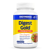 Enzymedica Digest Gold + Probiotics bottle front with 45 capsules for daily support.