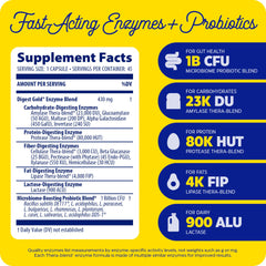 Close-up of Enzymedica Digest Gold + Probiotics capsules for easy dosing.