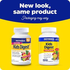 Enzymedica Kids Digest chewables tablets in fruit punch for easy consumption.
