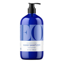 EO hand sanitizer gel French Lavender bottle with 32 oz size and lavender aroma.
