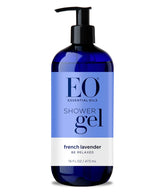 EO Lavender Shower Gel bottle with calming lavender aroma for daily use