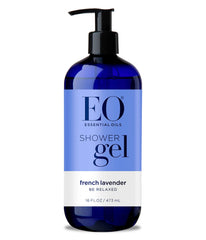 EO Lavender Shower Gel bottle with calming lavender aroma for daily use