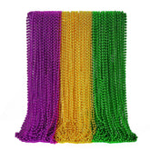 EOBOH Mardi Gras beads in green purple gold collection for festive throws.
