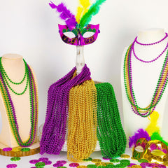EOBOH metallic plastic beads for durable carnival wear.