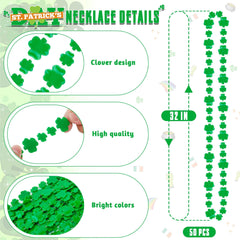 EOBOH St Patrick's Day necklaces bulk 24pcs for easy event prep