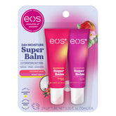 eos 24H Moisture Super Balm coconut milk flavor provides lasting hydration for dry lips.