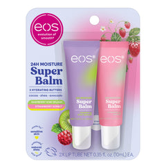 EOS 24H Moisture Super Balm Raspberry Kiwi Splash tube provides long-lasting hydration for dry lips.