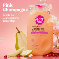 EOS Cashmere Body Wash Pink Champagne lather forming during a shower