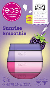 eos Flavor Lab Sunrise Acai Blackberry balm for hydrating lips