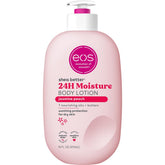 eos Jasmine Peach body lotion bottle shown for lightweight hydration and smooth skin