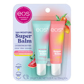 eos Watermelon Frosé lip balm close-up showing 24h hydration for dry lips