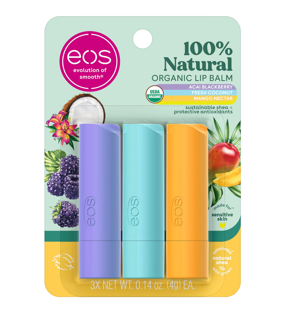 eos lip balm acai blackberry stick for long-lasting moisture on lips