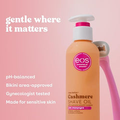 EOS Pink Champagne ingredients blend with shea and glycerin for moisture.