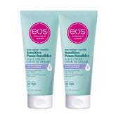 eos Shea Better Sensitive Skin Shave Cream bottle pour shows smooth application for sensitive skin