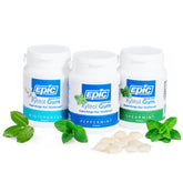 Epic Gum peppermint packet front shows fresh flavor and breath support