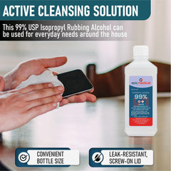 Epic Medical Supply 99% IPA cleans glass surfaces quickly and effectively.