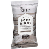 EPIC sea salt and pepper pork rinds appear crisp for on the go snacking