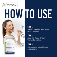 EPOTHEX Bioidentical T2 tablets on a table scene illustrate daily routine integration.
